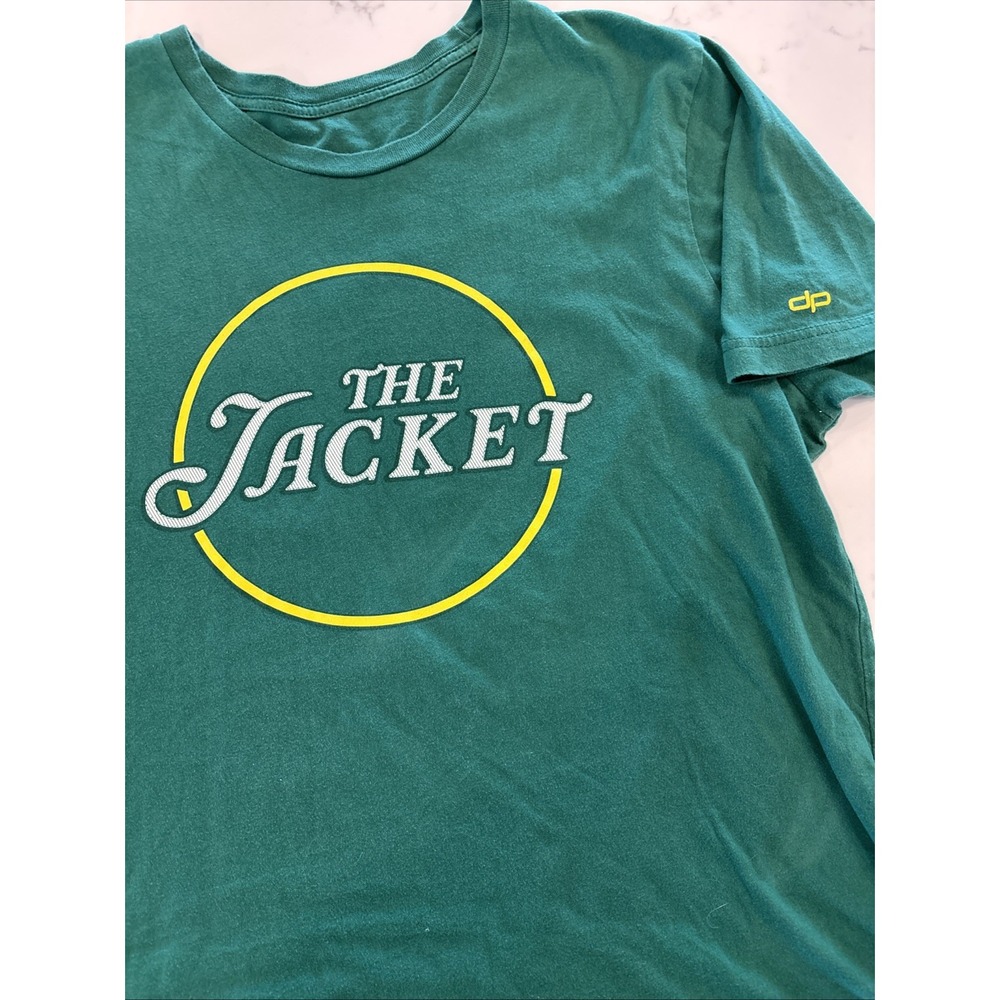 Masters‎ The Jacket Green golf T Shirt dp On Sleeve Men's Med/Lg Unique Soft